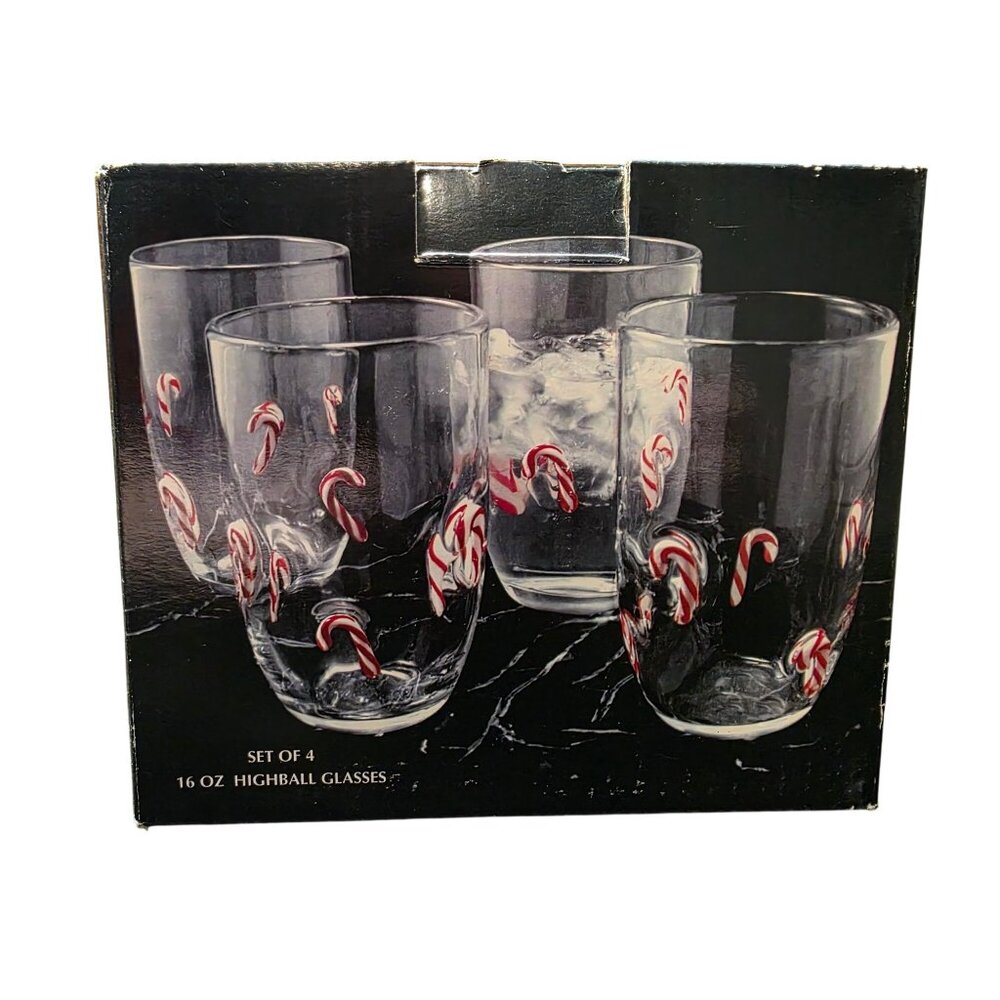 Artland Candy Cane Highball 16 OZ Glass Cups